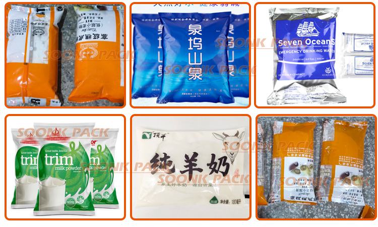 立式液體醬料灌裝機 全自動液體棕油肥料灌裝機袋型展示